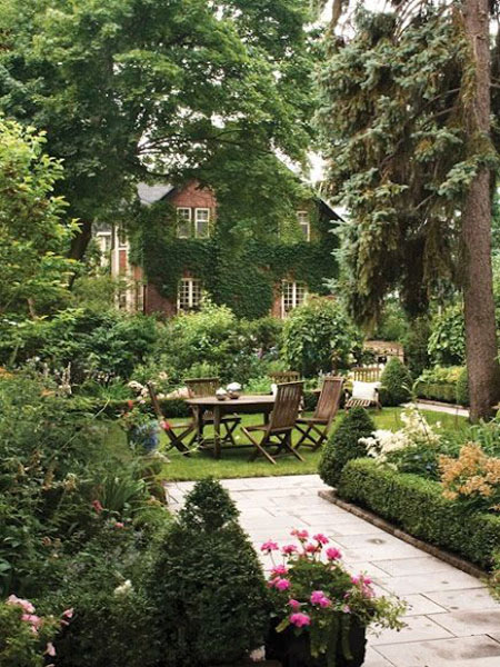 красивый дизайн сада своими руками-место отдыха