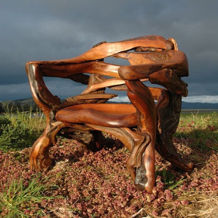 садовая мебель из дерева - кресло