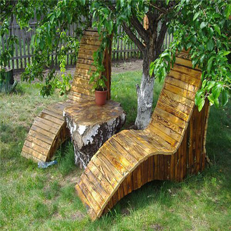 садовая мебель из дерева - шезлонги