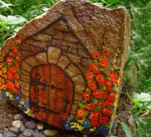 красивые поделки для сада домики из камней