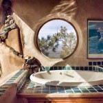 интерьер дачного дома из глины красивая ванная