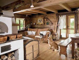 деревянный дом интерьер