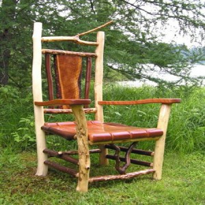 садовая мебель из дерева - кресло