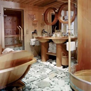 дом-шале ванная и душевая кабинка