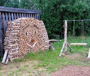 как сложить дрова для дачи