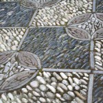 садовые дорожки с фактурной мозаикой