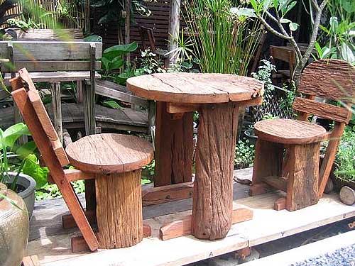 купить деревянную садовую мебель