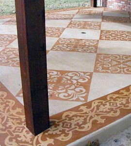 бетонный пол на веранде