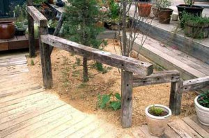 садовая дорожка из дерева в дизайне садового участка