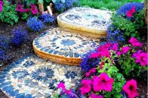 красивые садовые дорожки с мозаикой своими руками