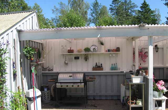 Летняя кухня на даче фото дешево своими руками
